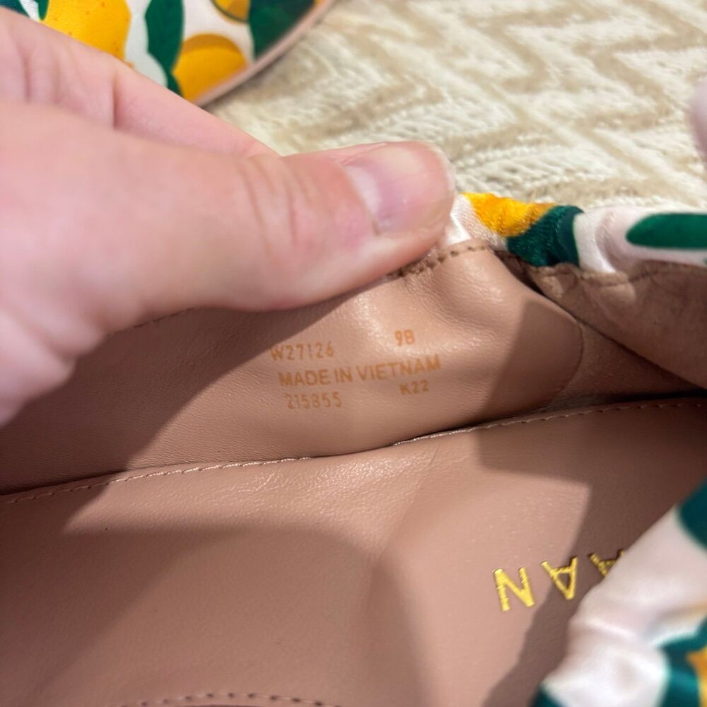 RARE Cole Haan York Soft Ballet Flats Rosewater Lemon Satin - Picture 9 of 10